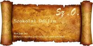 Szokolai Odília névjegykártya