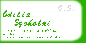 odilia szokolai business card